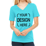 Custom Bella+Canvas® Women's Relaxed V-Neck T-Shirt 6405 & 6405CVC