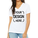 Custom Bella+Canvas® Women's Relaxed V-Neck T-Shirt 6405 & 6405CVC