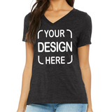 Custom Bella+Canvas® Women's Relaxed V-Neck T-Shirt 6405 & 6405CVC