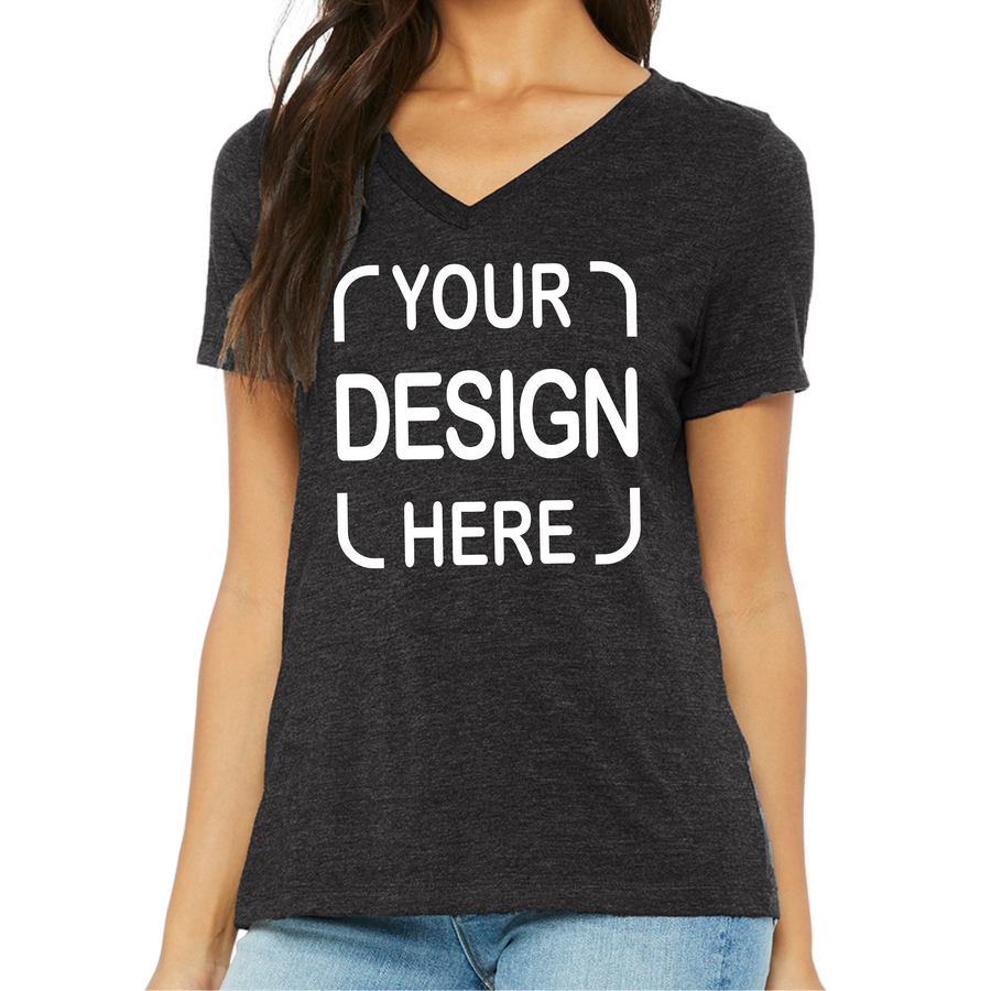 Custom Bella+Canvas® Women's Relaxed V-Neck T-Shirt 6405 & 6405CVC