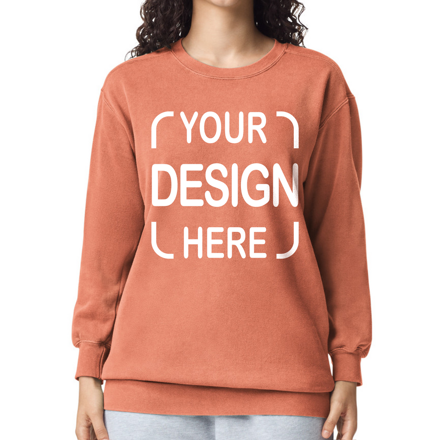 Custom Comfort Colors® Crewneck Sweatshirt 1566 with Full Color DTF Print