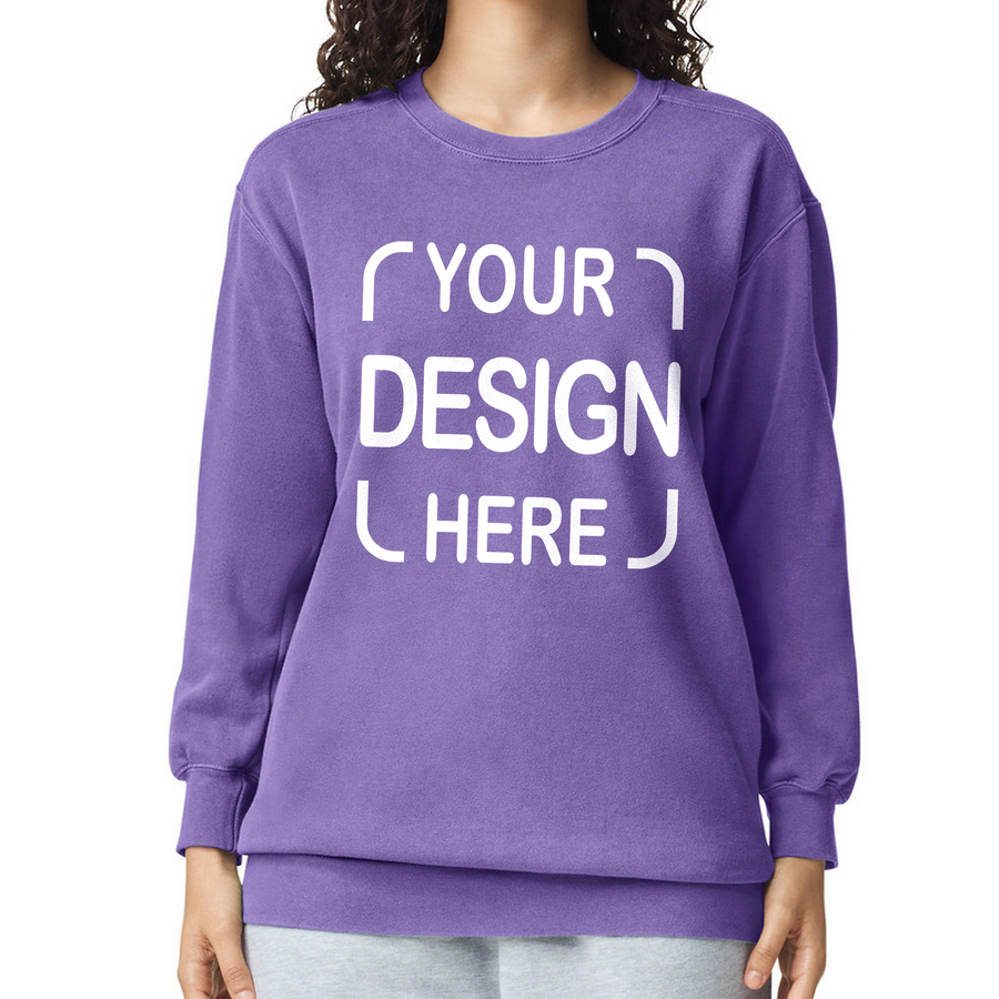 Custom Comfort Colors® Crewneck Sweatshirt 1566 with Full Color DTF Print