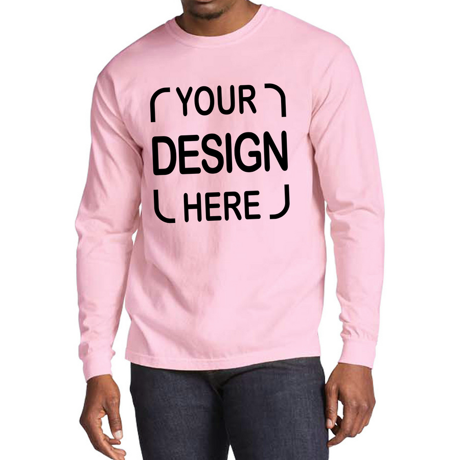 Custom Comfort Colors® Long Sleeve T-Shirt 6014 with Full-Color DTF Print