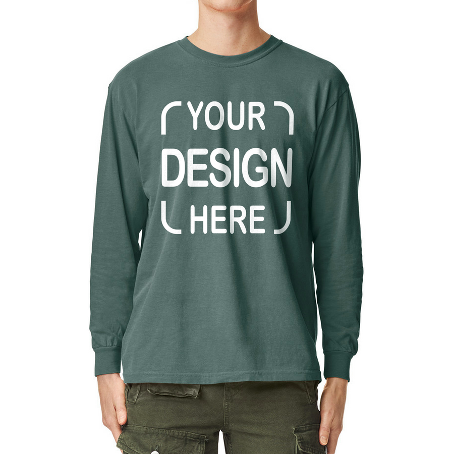Custom Comfort Colors® Long Sleeve T-Shirt 6014 with Full-Color DTF Print