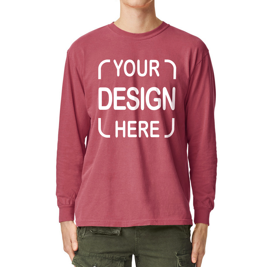 Custom Comfort Colors® Long Sleeve T-Shirt 6014 with Full-Color DTF Print