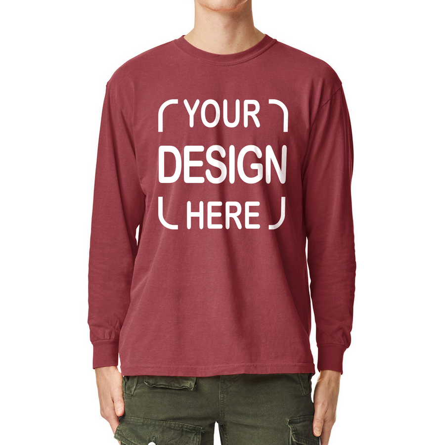 Custom Comfort Colors® Long Sleeve T-Shirt 6014 with Full-Color DTF Print