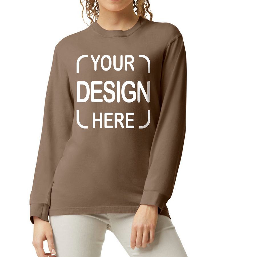 Custom Comfort Colors® Long Sleeve T-Shirt 6014 with Full-Color DTF Print