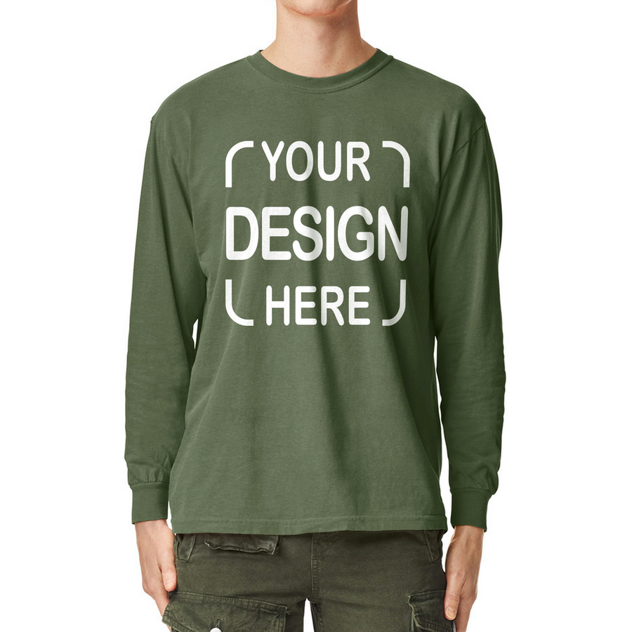 Custom Comfort Colors® Long Sleeve T-Shirt 6014 with Full-Color DTF Print