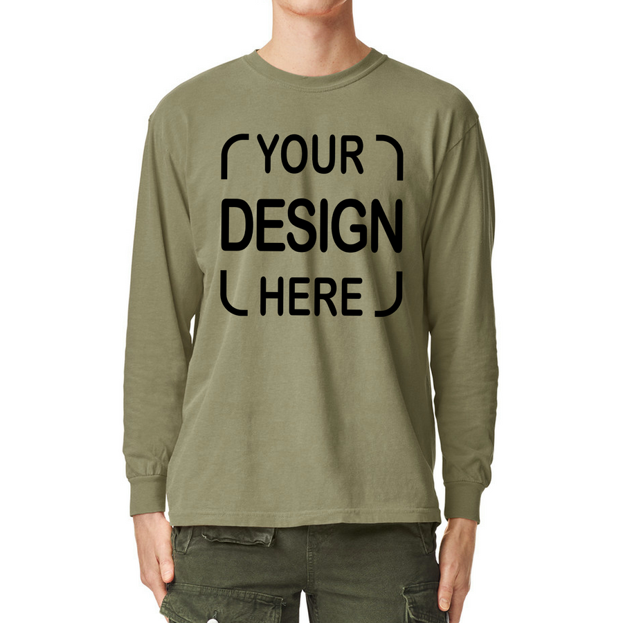 Custom Comfort Colors® Long Sleeve T-Shirt 6014 with Full-Color DTF Print