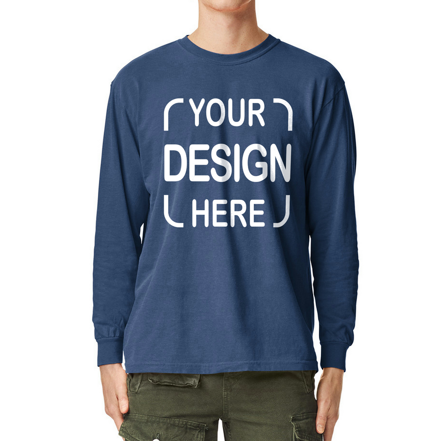Custom Comfort Colors® Long Sleeve T-Shirt 6014 with Full-Color DTF Print