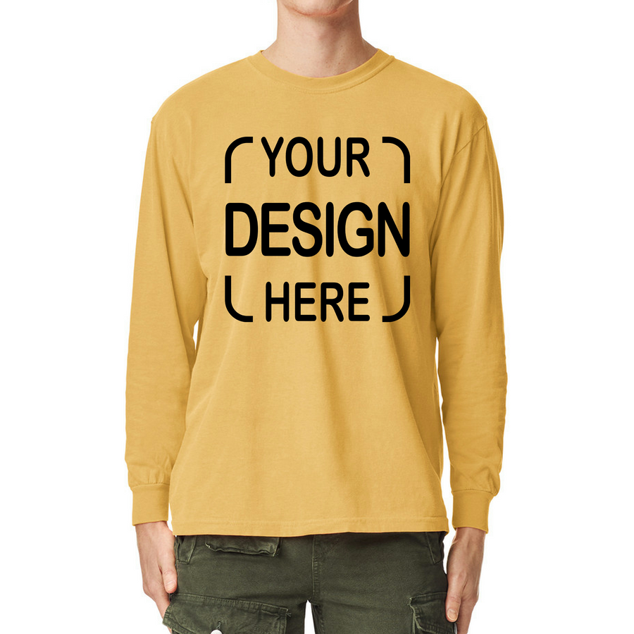 Custom Comfort Colors® Long Sleeve T-Shirt 6014 with Full-Color DTF Print