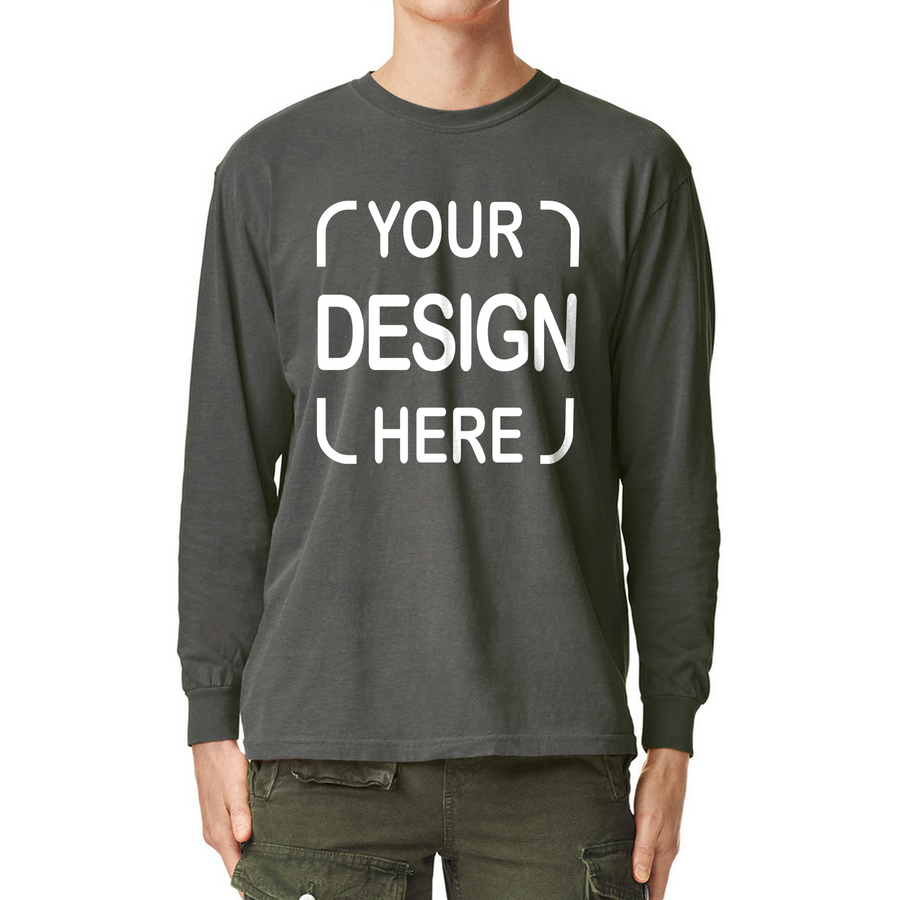 Custom Comfort Colors® Long Sleeve T-Shirt 6014 with Full-Color DTF Print