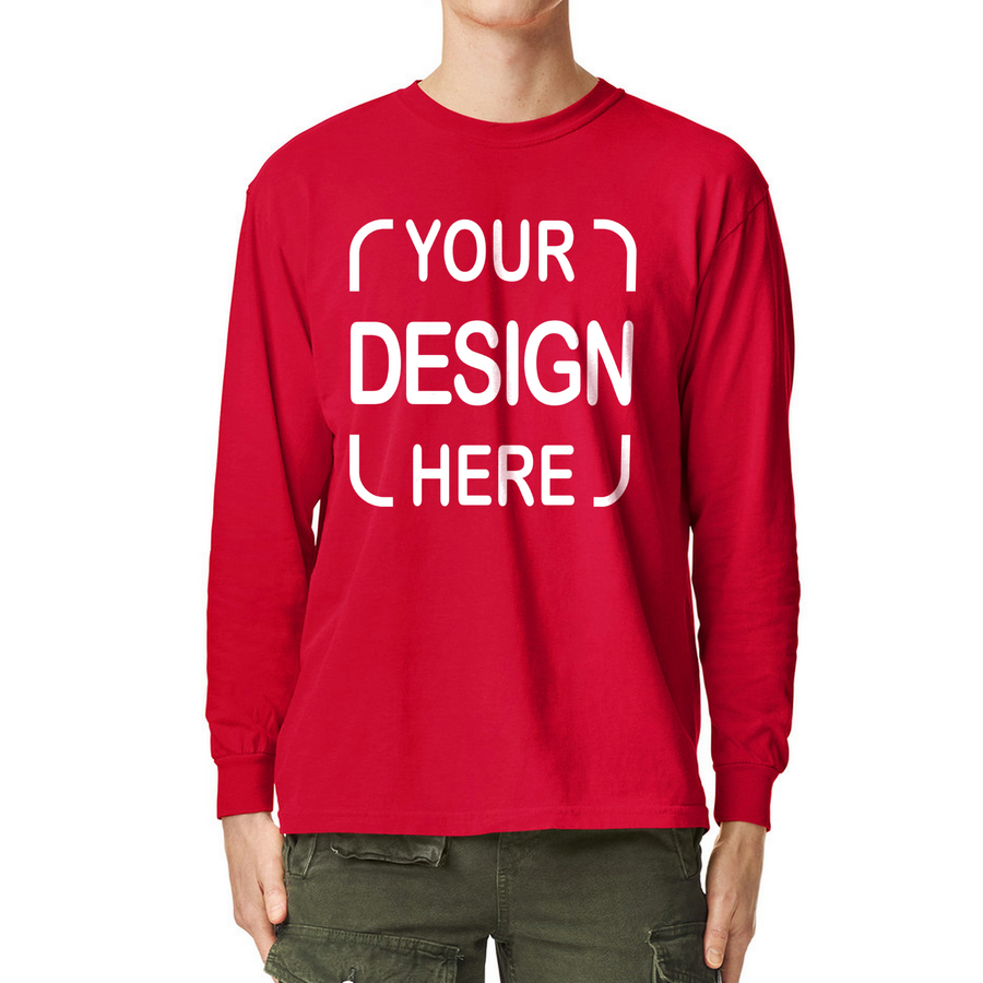 Custom Comfort Colors® Long Sleeve T-Shirt 6014 with Full-Color DTF Print