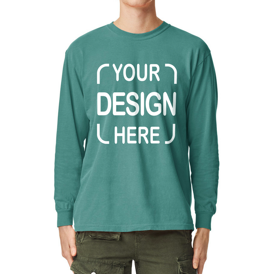 Custom Comfort Colors® Long Sleeve T-Shirt 6014 with Full-Color DTF Print