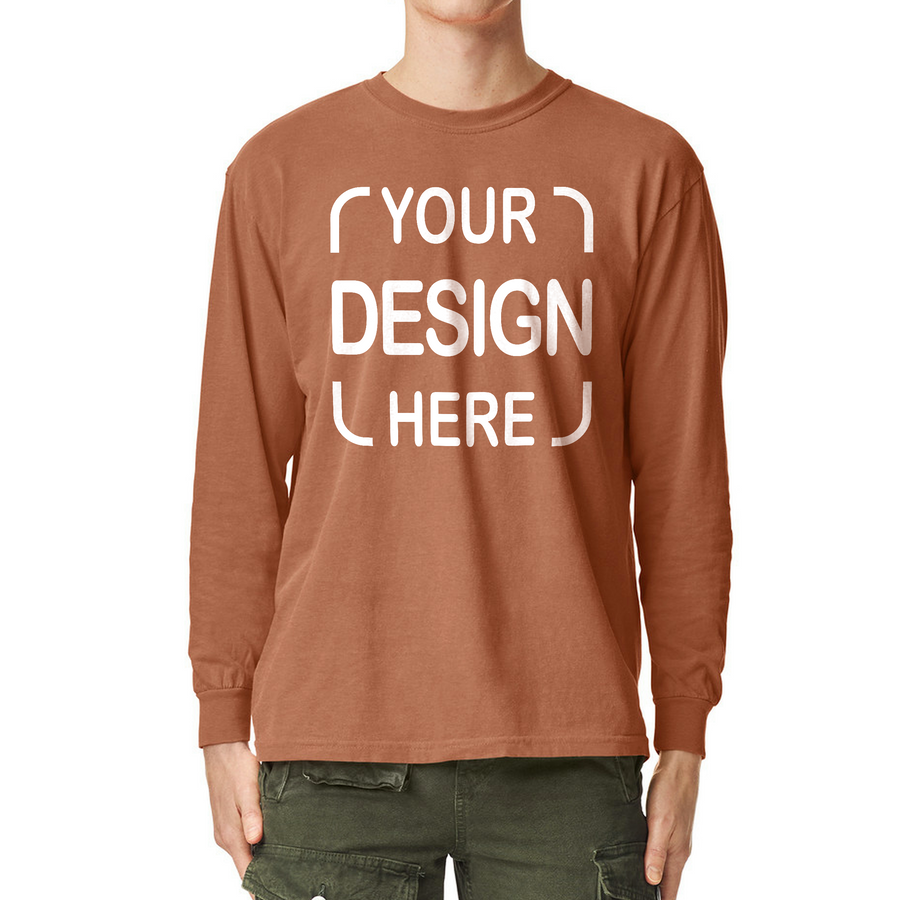 Custom Comfort Colors® Long Sleeve T-Shirt 6014 with Full-Color DTF Print