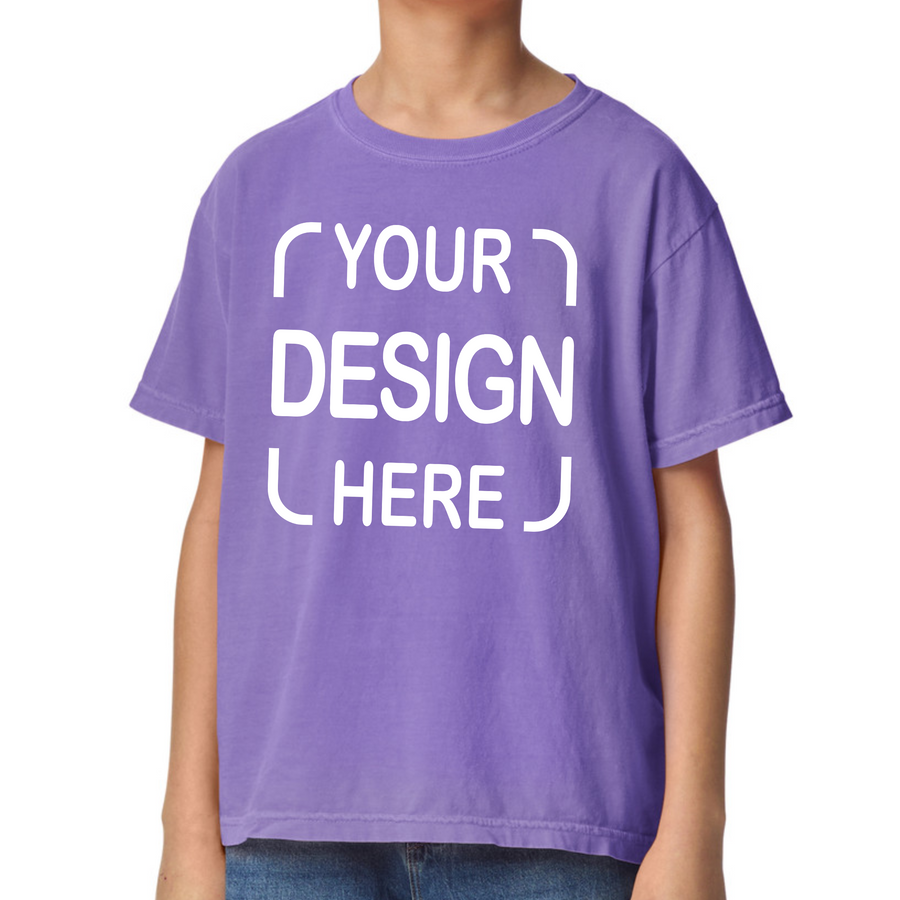 Custom Comfort Colors Youth T-Shirt 9018  – Garment-Dyed DTF Print