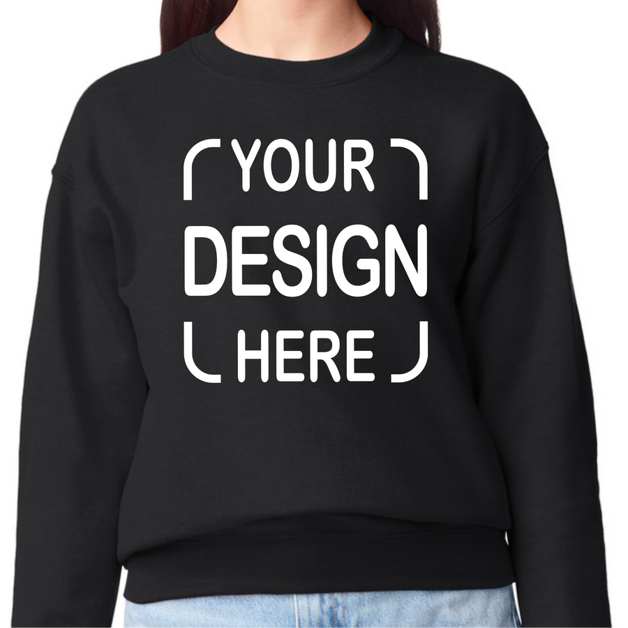 Custom Gildan® 18000B Youth Crewneck Sweatshirt with Full-Color DTF Print