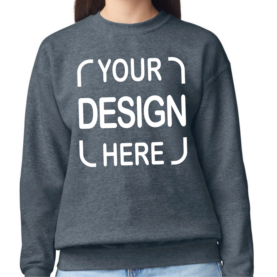 Custom Gildan® 18000B Youth Crewneck Sweatshirt with Full-Color DTF Print