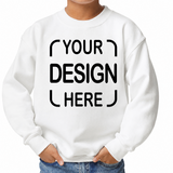 Custom Gildan® 18000B Youth Crewneck Sweatshirt with Full-Color DTF Print