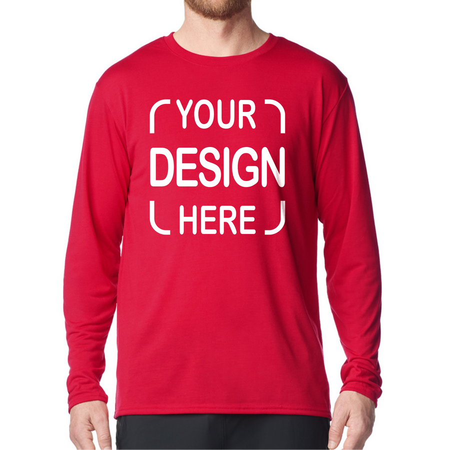 Custom Gildan® Performance Long Sleeve T-Shirt 42400 with Full-Color DTF Print