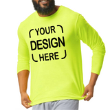 Custom Gildan® Performance Long Sleeve T-Shirt 42400 with Full-Color DTF Print
