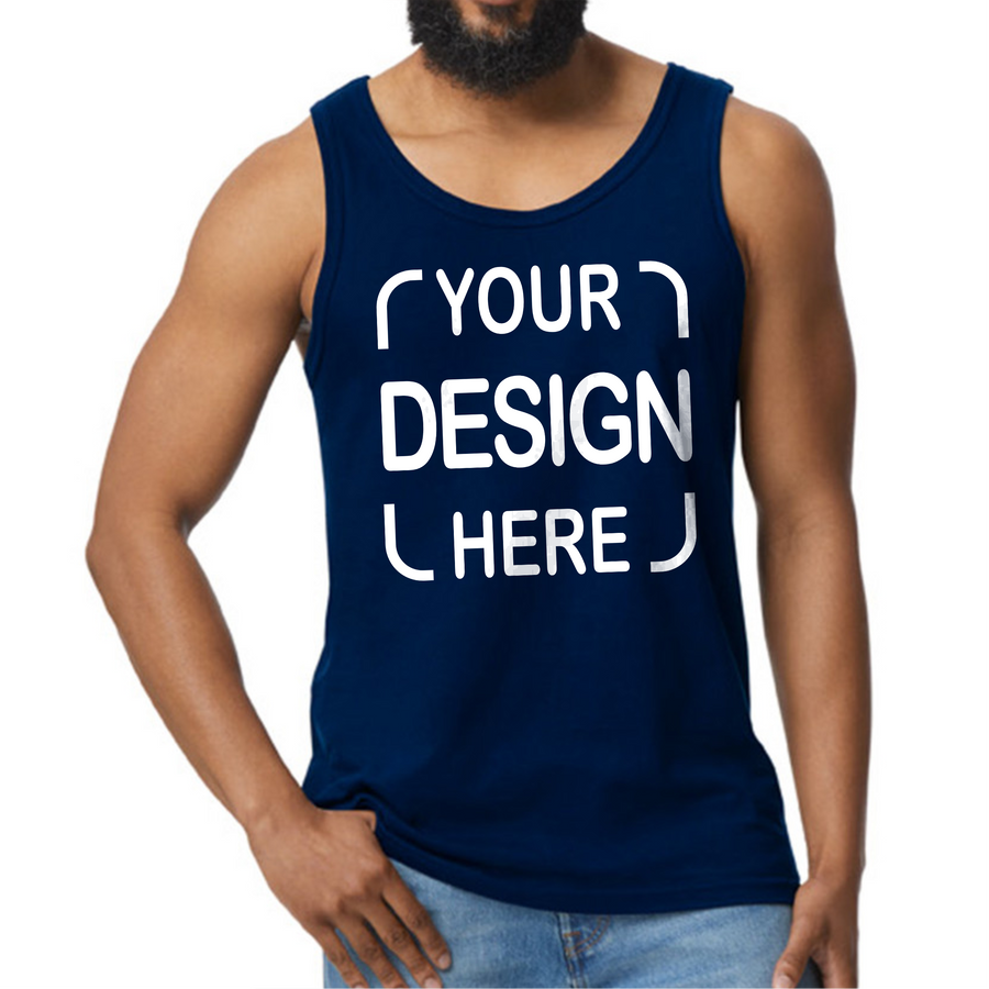 Custom Gildan® Unisex Tank Top 64200 with Full-Color DTF Print