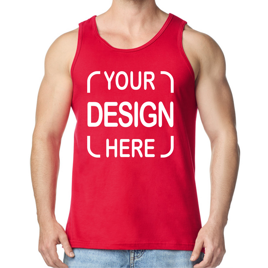 Custom Gildan® Unisex Tank Top 64200 with Full-Color DTF Print