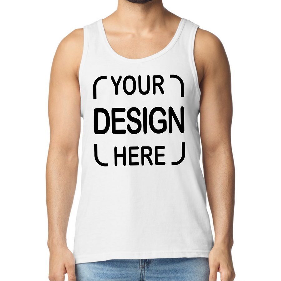 Custom Gildan® Unisex Tank Top 64200 with Full-Color DTF Print