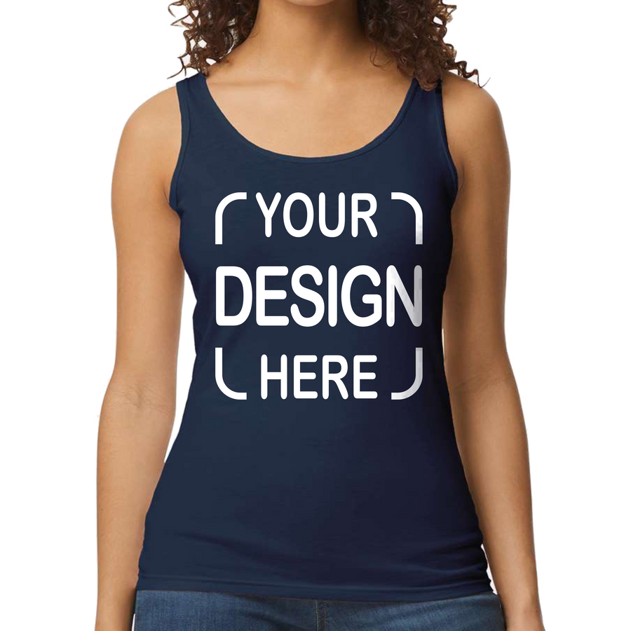 Custom Gildan® Women's Tank Top 64200L with Full-Color DTF Print