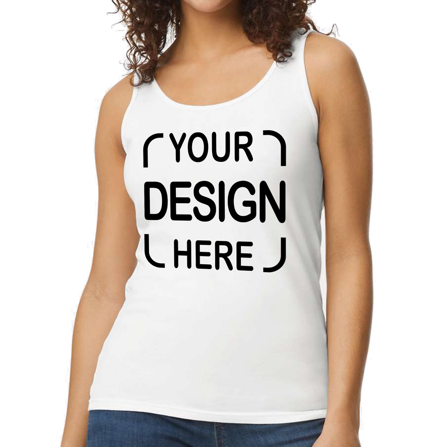 Custom Gildan® Women's Tank Top 64200L with Full-Color DTF Print