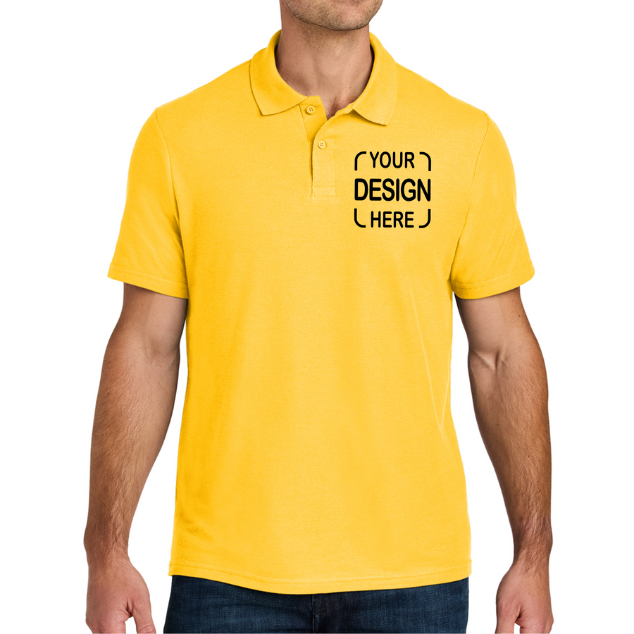 Custom Gildan Unisex Pique Polo 64800 with Full Color DTF Print
