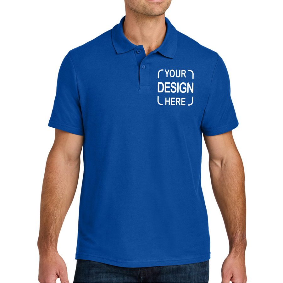 Custom Gildan Unisex Pique Polo 64800 with Full Color DTF Print