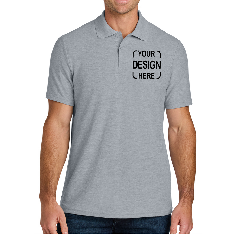 Custom Gildan Unisex Pique Polo 64800 with Full Color DTF Print
