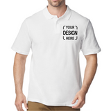 Custom Gildan Unisex Pique Polo 64800 with Full Color DTF Print