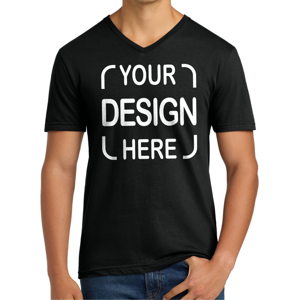 Custom Gildan® Adult V-Neck T-Shirt 64V00 with Full Color DTF Print