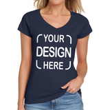 Custom Gildan® Women's V-Neck T-Shirt 64V00L with Full-Color DTF Print