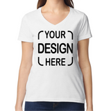 Custom Gildan® Women's V-Neck T-Shirt 64V00L with Full-Color DTF Print