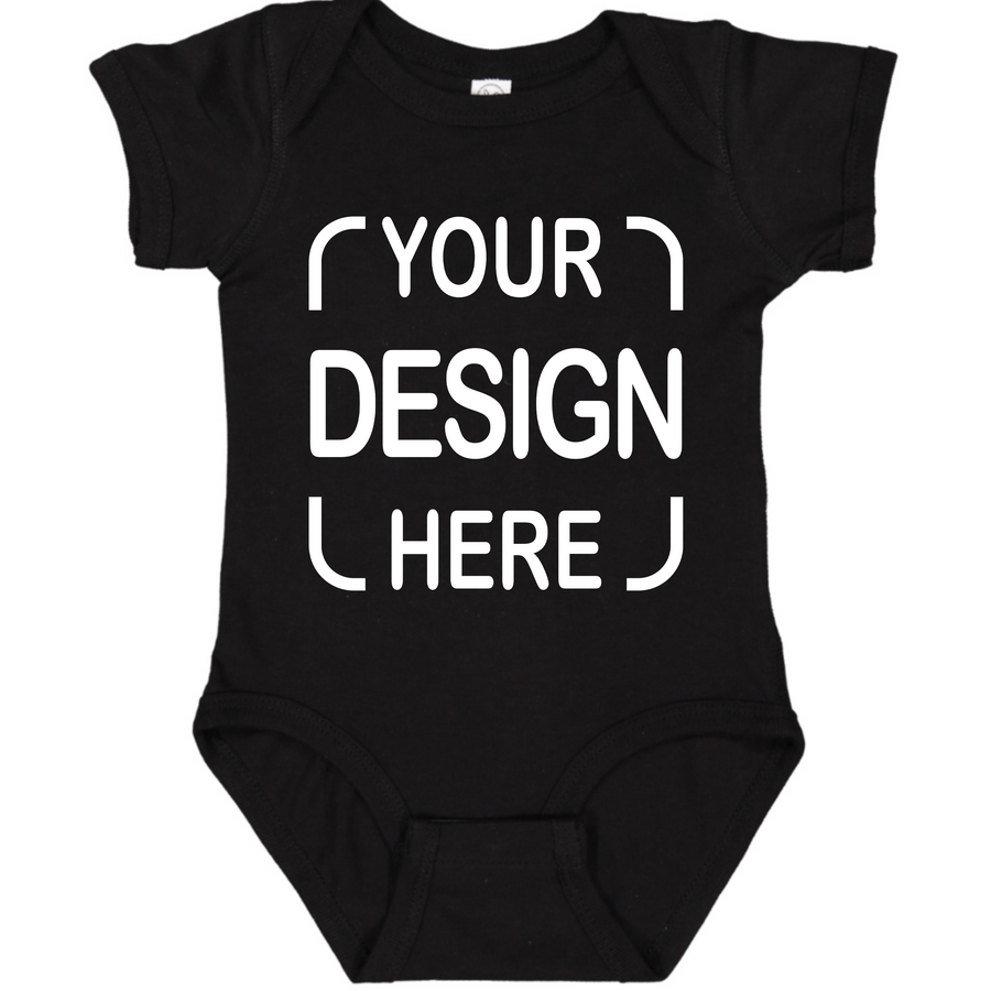 Custom Rabbit Skins® Infant Bodysuit 4424 Fine Jersey with Full-Color DTF Print