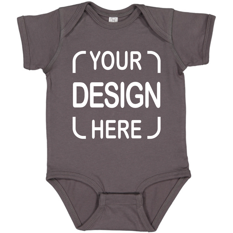 Custom Rabbit Skins® Infant Bodysuit 4424 Fine Jersey with Full-Color DTF Print