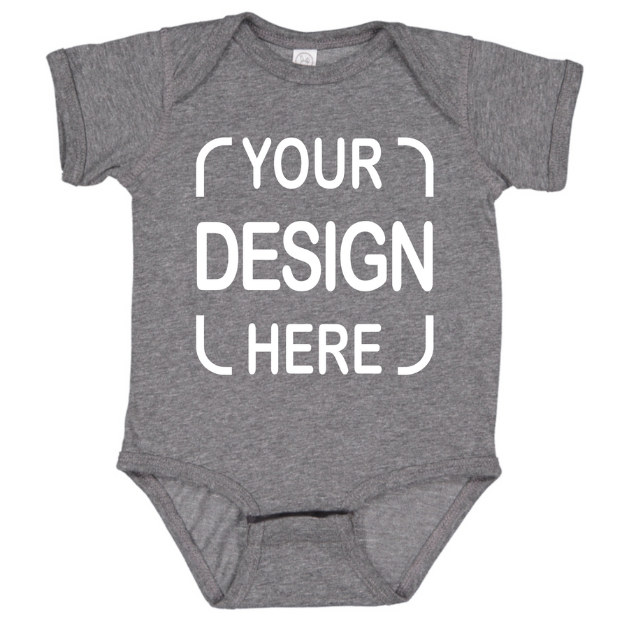 Custom Rabbit Skins® Infant Bodysuit 4424 Fine Jersey with Full-Color DTF Print
