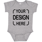 Custom Rabbit Skins® Infant Bodysuit 4424 Fine Jersey with Full-Color DTF Print