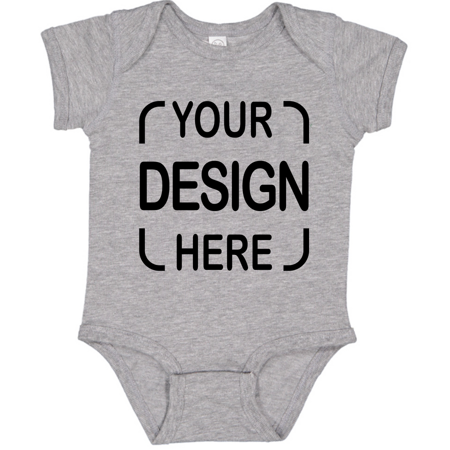 Custom Rabbit Skins® Infant Bodysuit 4424 Fine Jersey with Full-Color DTF Print