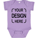 Custom Rabbit Skins® Infant Bodysuit 4424 Fine Jersey with Full-Color DTF Print