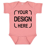 Custom Rabbit Skins® Infant Bodysuit 4424 Fine Jersey with Full-Color DTF Print