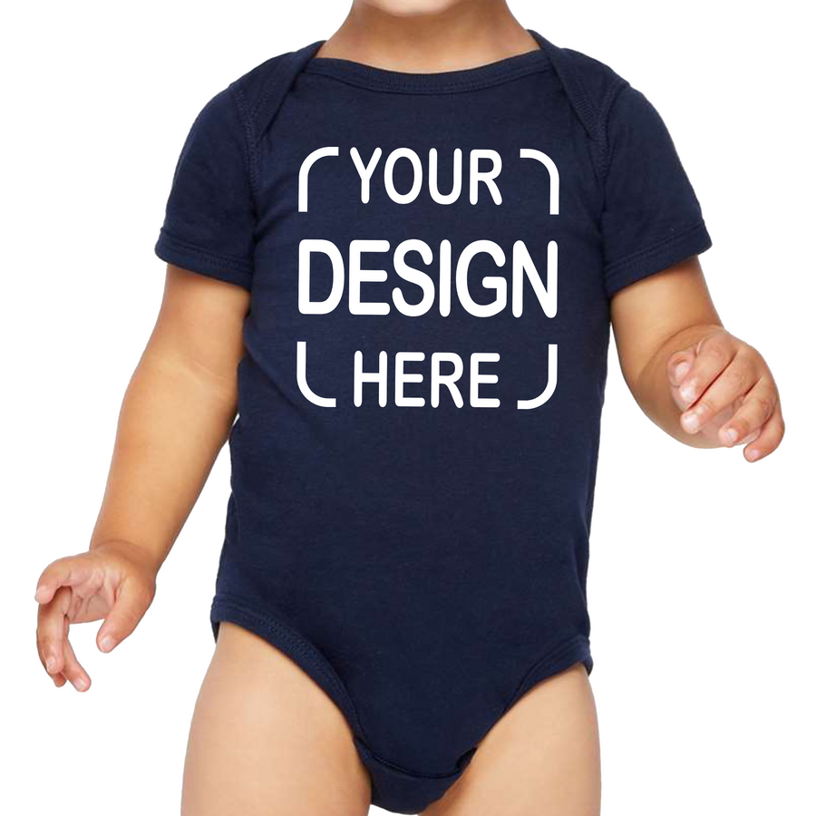Custom Rabbit Skins® Infant Bodysuit 4424 Fine Jersey with Full-Color DTF Print